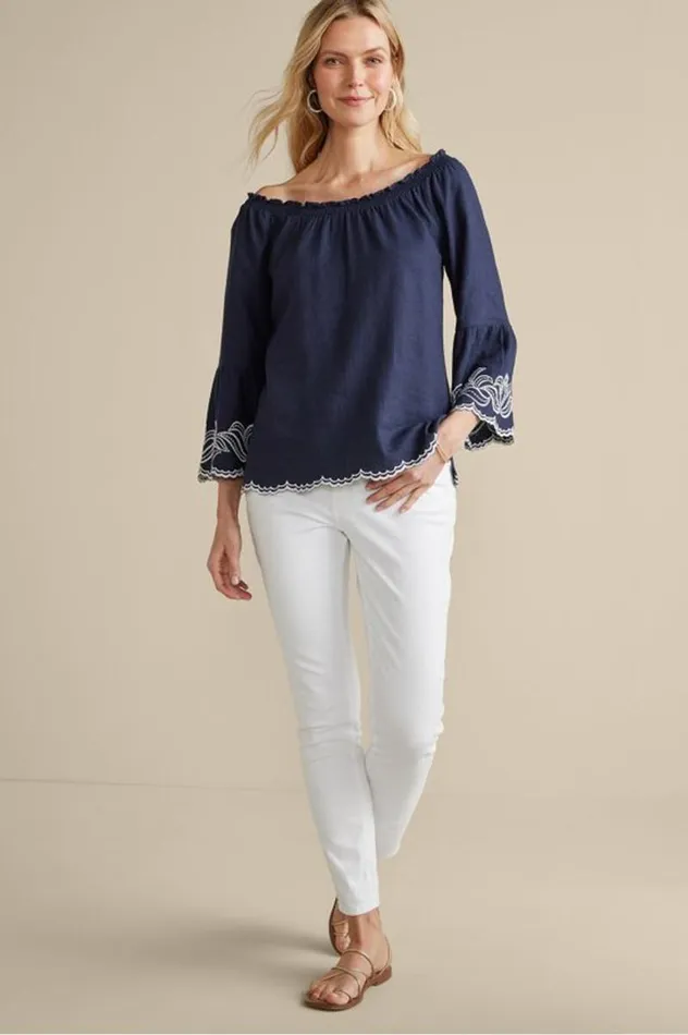 Women Josey Top Navy Soft Surroundings Tops Women Josey Top Navy Soft Surroundings Tops