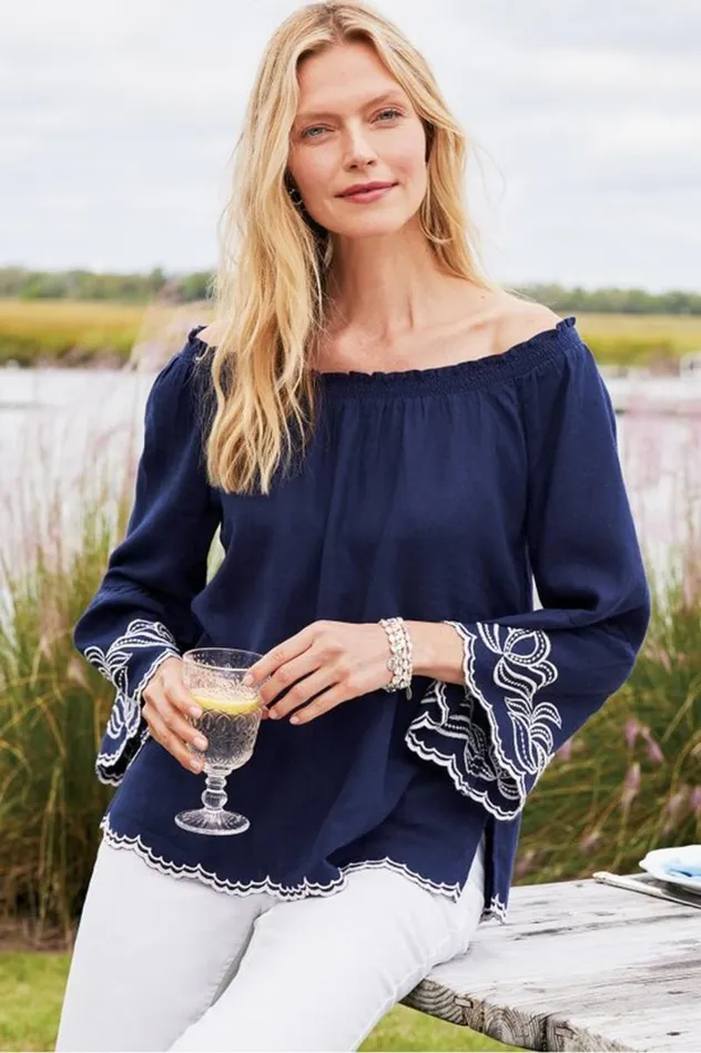 Women Josey Top Navy Soft Surroundings Tops Women Josey Top Navy Soft Surroundings Tops