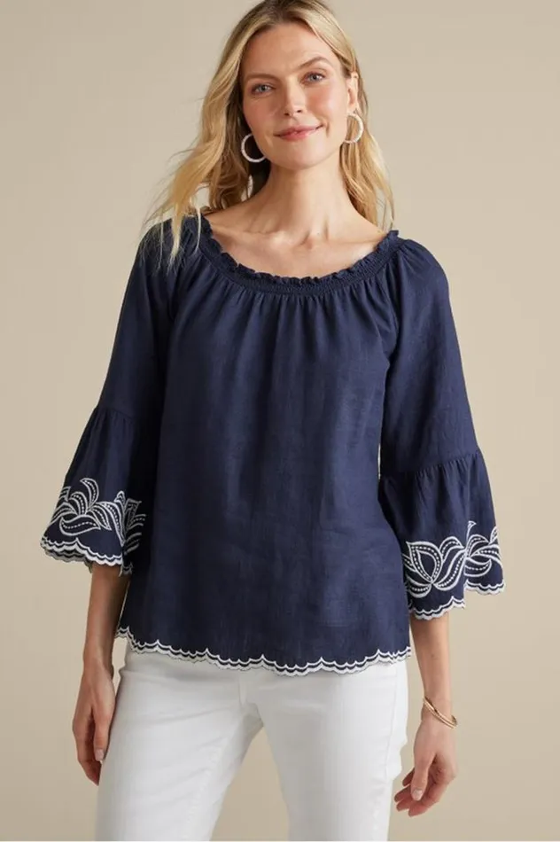 Women Josey Top Navy Soft Surroundings Tops Women Josey Top Navy Soft Surroundings Tops