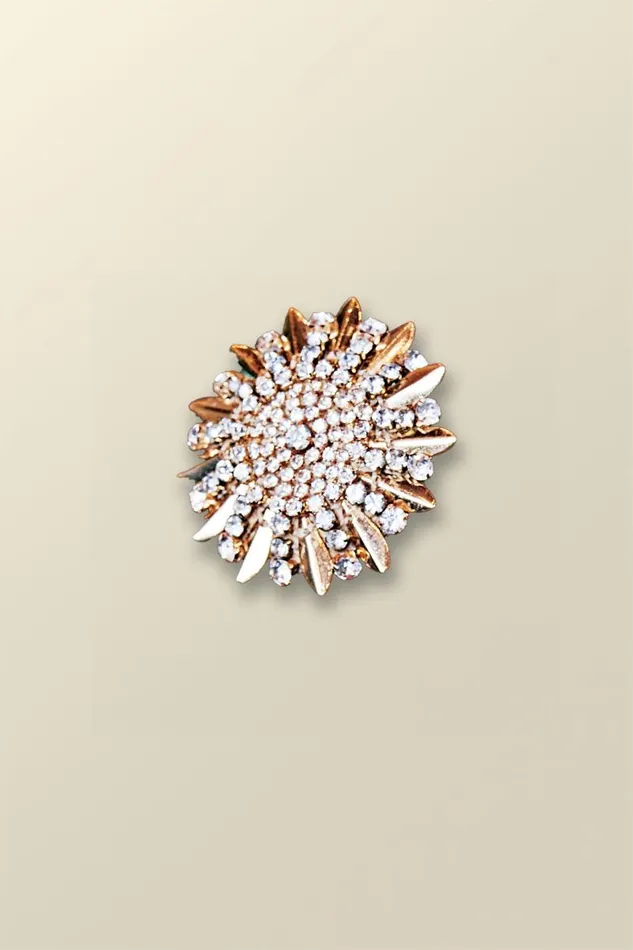 Women Juliana Flower Burst Brooch Gold Soft Surroundings Jewelry