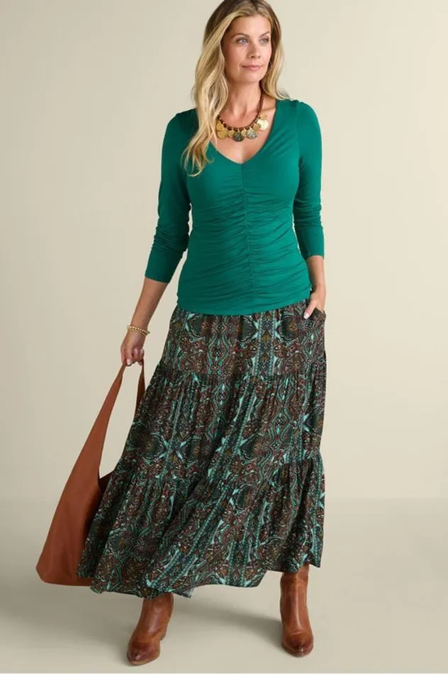 Women Kara Skirt Harvest Scarf Soft Surroundings Skirts