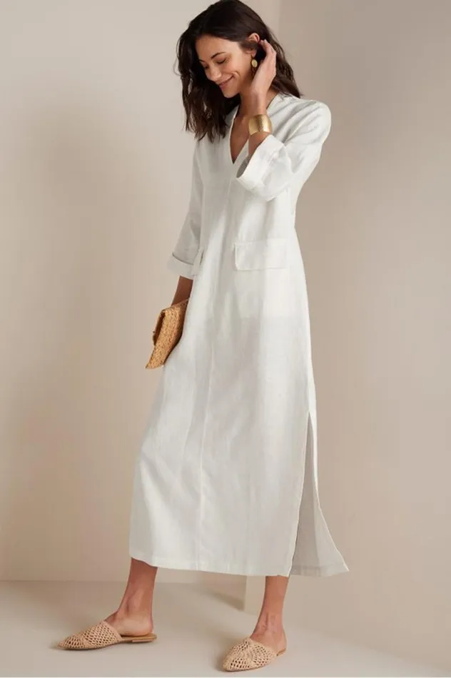 Women Kavala Dress Creamy White Soft Surroundings Dresses Women Kavala Dress Creamy White Soft Surroundings Dresses