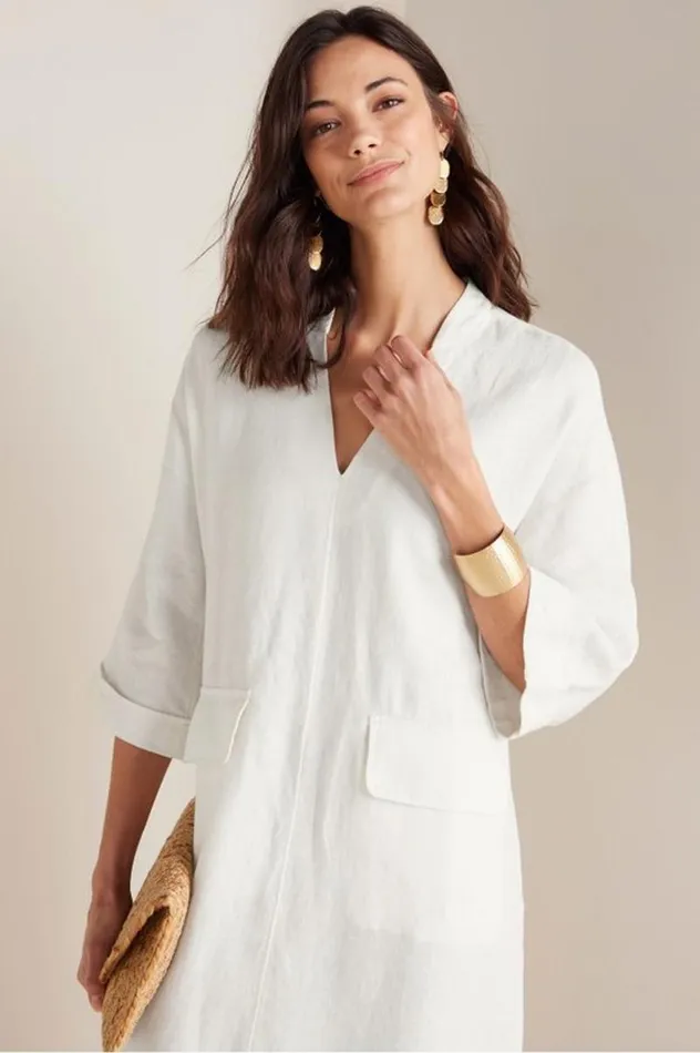 Women Kavala Dress Creamy White Soft Surroundings Dresses Women Kavala Dress Creamy White Soft Surroundings Dresses