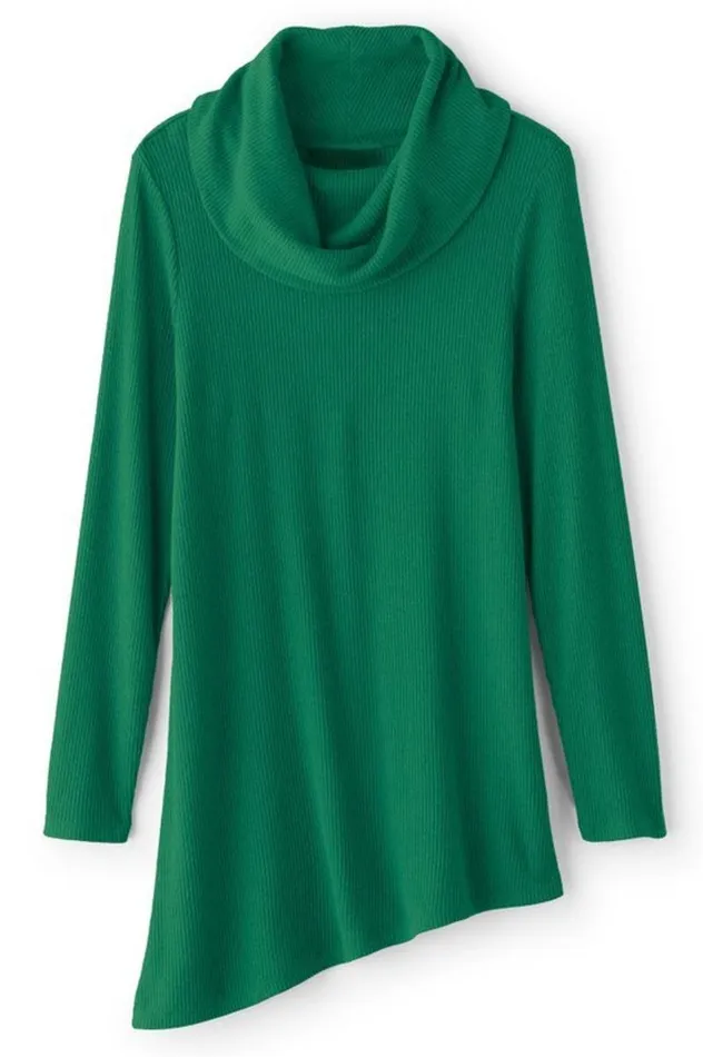 Women Kayla Rib Knit Cowl Neck Tunic Black Soft Surroundings Tops Women Kayla Rib Knit Cowl Neck Tunic Black Soft Surroundings Tops