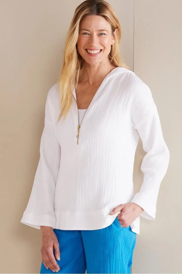 Women Kemia Gauze Hoodie American Beauty Soft Surroundings Tops Women Kemia Gauze Hoodie American Beauty Soft Surroundings Tops