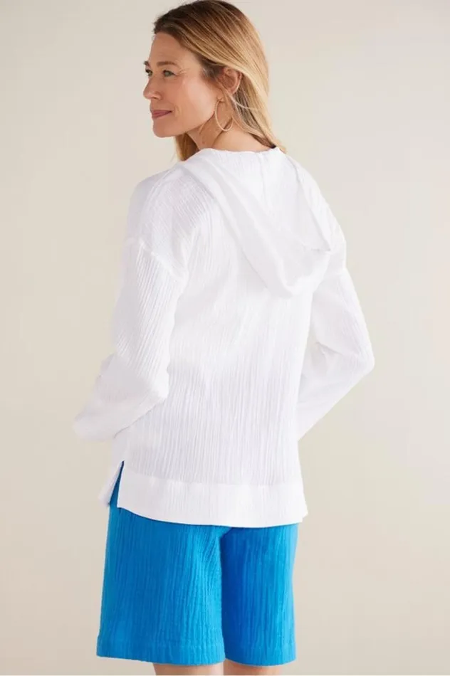 Women Kemia Gauze Hoodie American Beauty Soft Surroundings Tops Women Kemia Gauze Hoodie American Beauty Soft Surroundings Tops