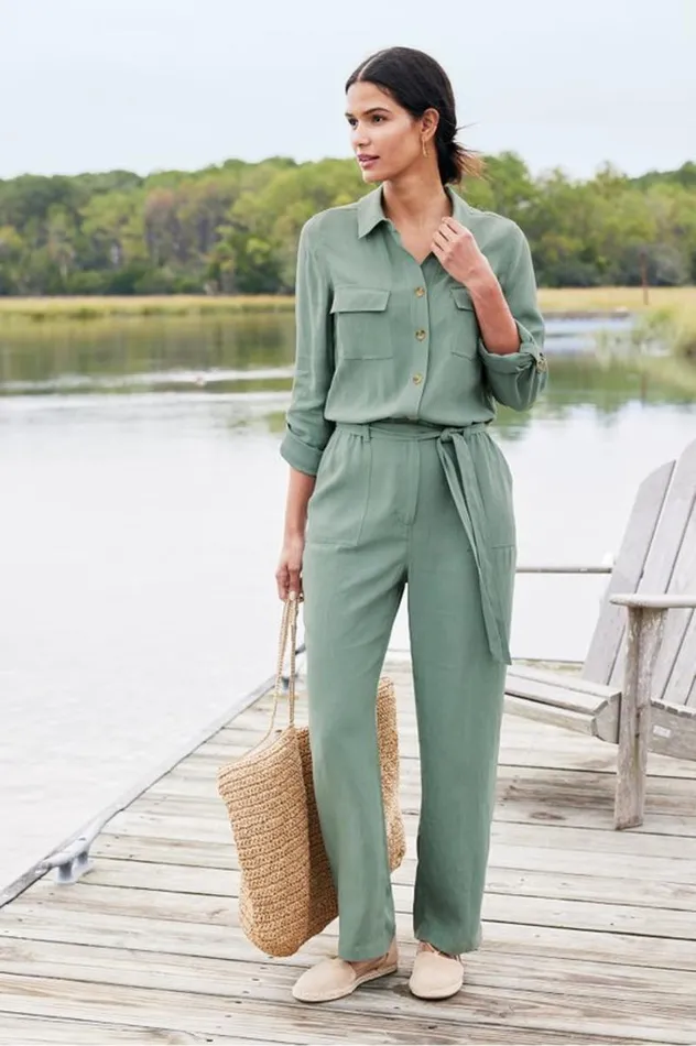 Women Kerry Jumpsuit Light Chambray Soft Surroundings Dresses Women Kerry Jumpsuit Light Chambray Soft Surroundings Dresses