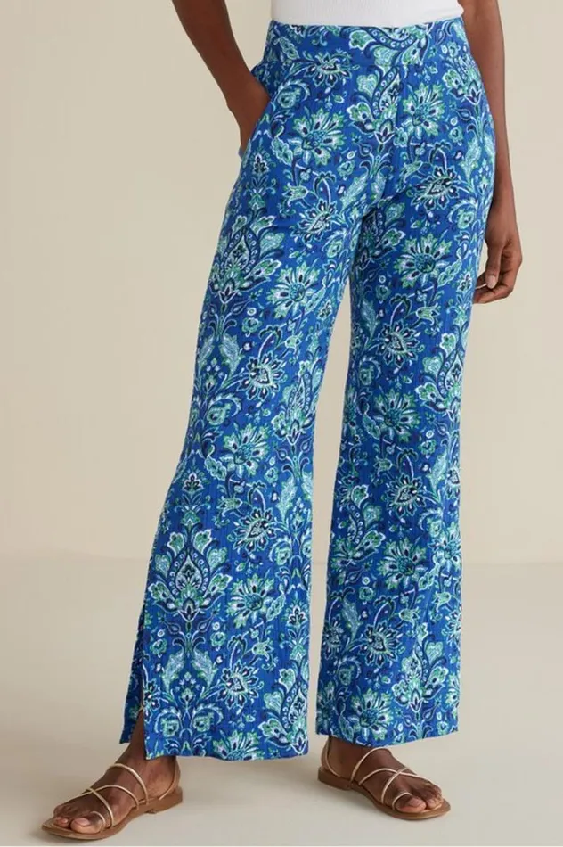 Women Khulani Wide Leg Gauze Pants Pink Peacock Soft Surroundings Pants Women Khulani Wide Leg Gauze Pants Pink Peacock Soft Surroundings Pants