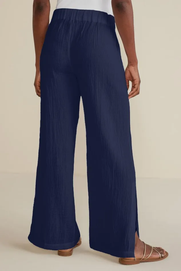 Women Khulani Wide Leg Gauze Pants Pink Peacock Soft Surroundings Pants Women Khulani Wide Leg Gauze Pants Pink Peacock Soft Surroundings Pants