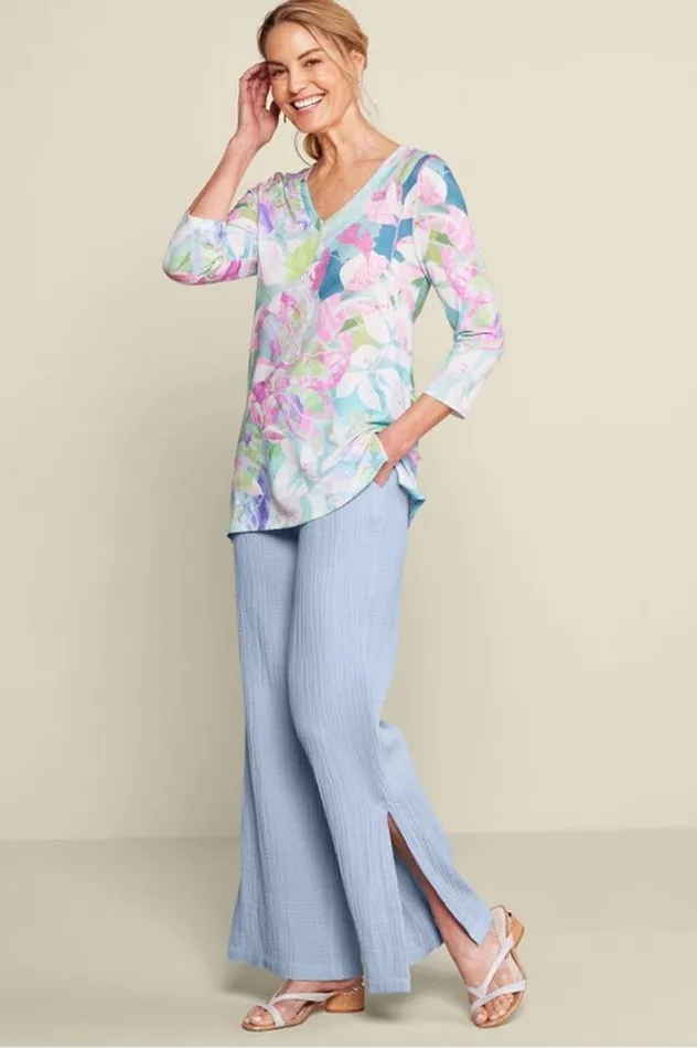 Women Khulani Wide Leg Gauze Pants Pink Peacock Soft Surroundings Pants Women Khulani Wide Leg Gauze Pants Pink Peacock Soft Surroundings Pants