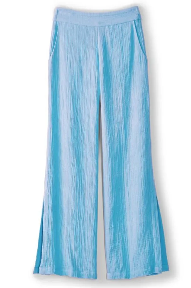 Women Khulani Wide Leg Gauze Pants Pink Peacock Soft Surroundings Pants Women Khulani Wide Leg Gauze Pants Pink Peacock Soft Surroundings Pants