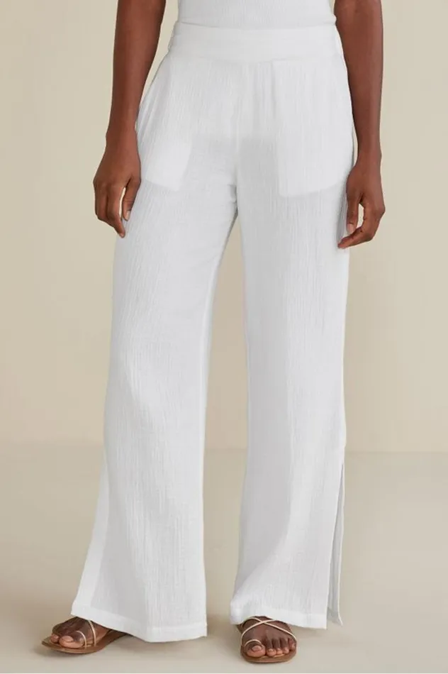 Women Khulani Wide Leg Gauze Pants Pink Peacock Soft Surroundings Pants Women Khulani Wide Leg Gauze Pants Pink Peacock Soft Surroundings Pants