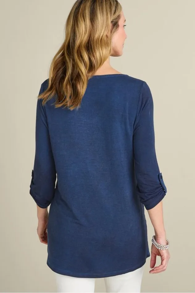 Women Kimbra Embroidered Tunic Denim Blue Soft Surroundings Tops Women Kimbra Embroidered Tunic Denim Blue Soft Surroundings Tops