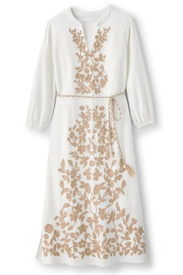 Women Kimora Embroidered Midi Dress Ivory Pearl Soft Surroundings Dresses Women Kimora Embroidered Midi Dress Ivory Pearl Soft Surroundings Dresses