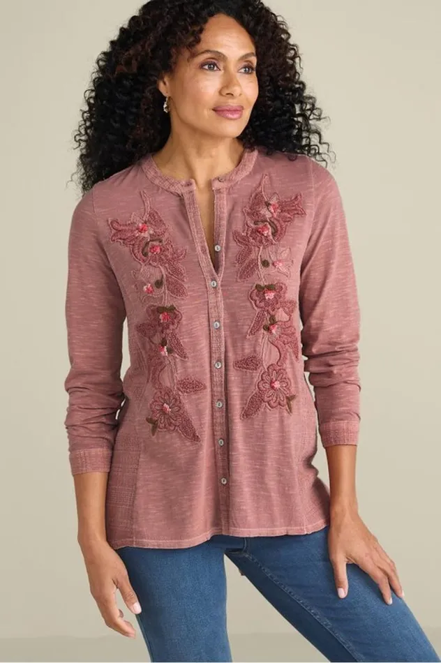 Women L039Enchant Top Rose Soft Surroundings Tops