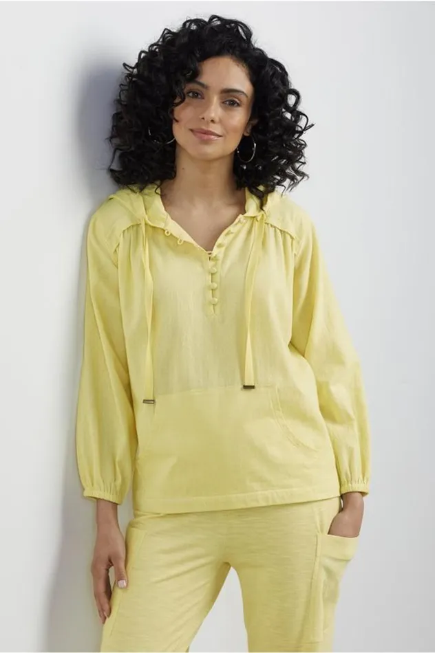 Women Lanai Hoodie Bay Leaf Soft Surroundings Tops Women Lanai Hoodie Bay Leaf Soft Surroundings Tops