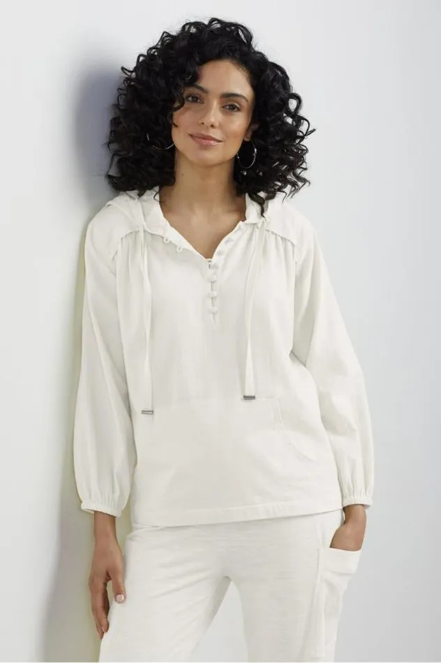 Women Lanai Hoodie Bay Leaf Soft Surroundings Tops Women Lanai Hoodie Bay Leaf Soft Surroundings Tops