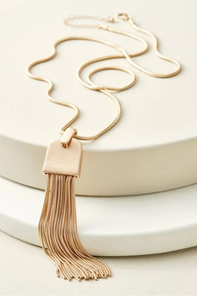 Women Laurana Tassel Necklace Gold Soft Surroundings Jewelry