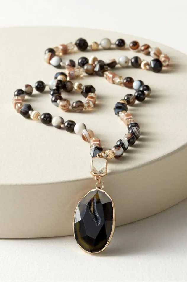 Women Layla Pendant Necklace Black Multi Soft Surroundings Jewelry
