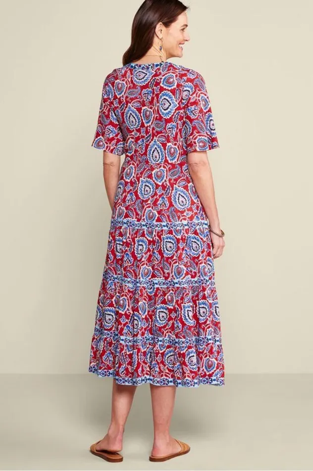 Women Lilith Midi Dress Cynthera Floralborder Soft Surroundings Dresses Women Lilith Midi Dress Cynthera Floralborder Soft Surroundings Dresses