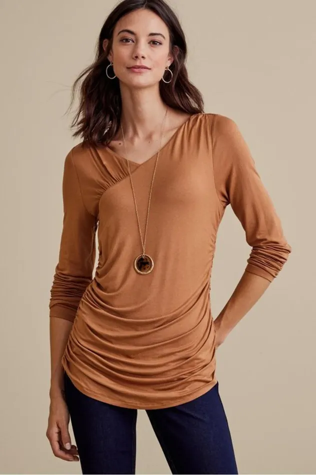 Women Linette Top Hazelnut Soft Surroundings Tops