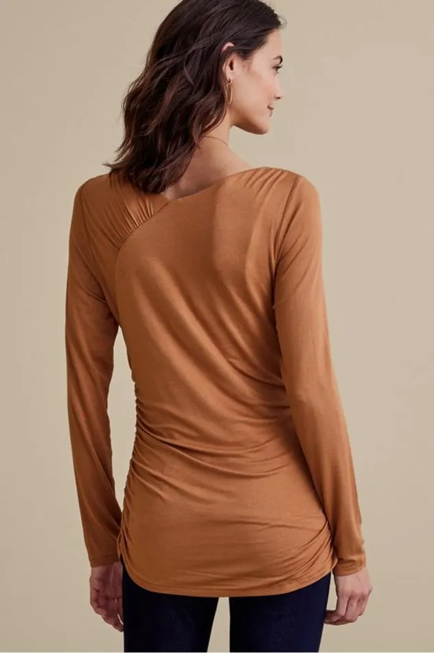 Women Linette Top Hazelnut Soft Surroundings Tops Women Linette Top Hazelnut Soft Surroundings Tops