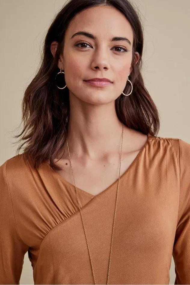 Women Linette Top Hazelnut Soft Surroundings Tops Women Linette Top Hazelnut Soft Surroundings Tops