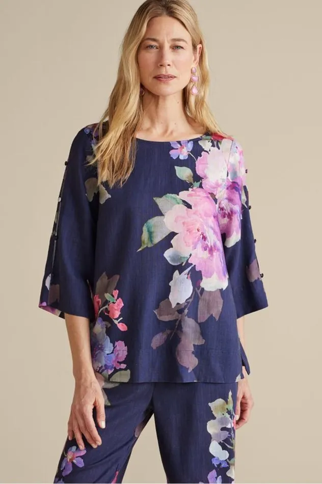 Women Lizette Top Marseille Floral Exploded Soft Surroundings Tops Women Lizette Top Marseille Floral Exploded Soft Surroundings Tops