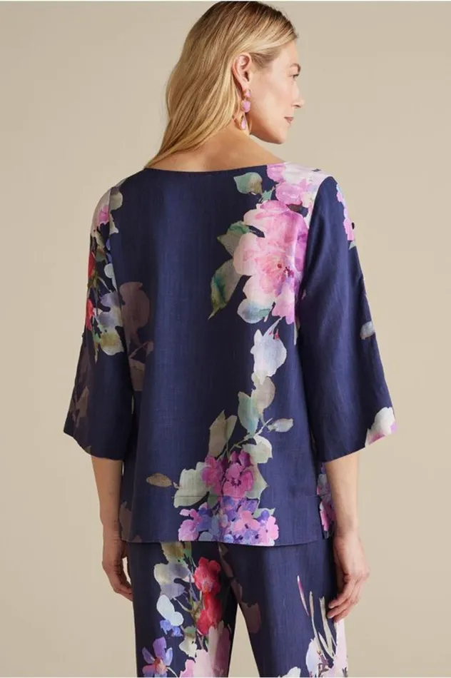 Women Lizette Top Marseille Floral Exploded Soft Surroundings Tops Women Lizette Top Marseille Floral Exploded Soft Surroundings Tops