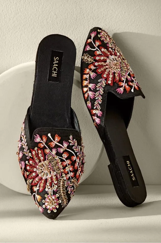 Women Lola Embellished Slides Black Multi Soft Surroundings Shoes