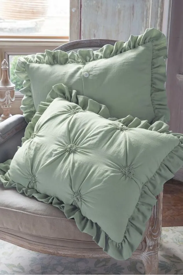 Women Lombardi Smocked Bed Sham I Natural Soft Surroundings Bedding
