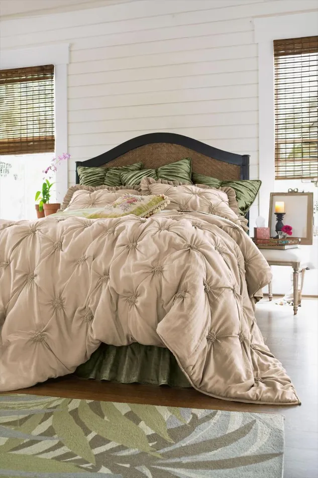 Women Lombardi Smocked Coverlet I Natural Soft Surroundings Bedding Women Lombardi Smocked Coverlet I Natural Soft Surroundings Bedding