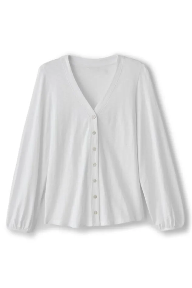 Women Lorna Button Front Top Swedish Blue Soft Surroundings Tops Women Lorna Button Front Top Swedish Blue Soft Surroundings Tops