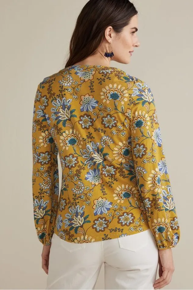 Women Lorna Button Front Top Swedish Blue Soft Surroundings Tops Women Lorna Button Front Top Swedish Blue Soft Surroundings Tops