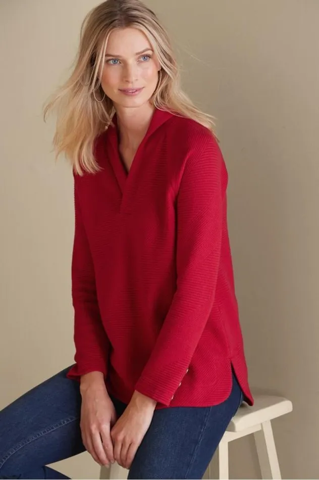 Women Macie Pullover Sangria Red Soft Surroundings Tops Women Macie Pullover Sangria Red Soft Surroundings Tops