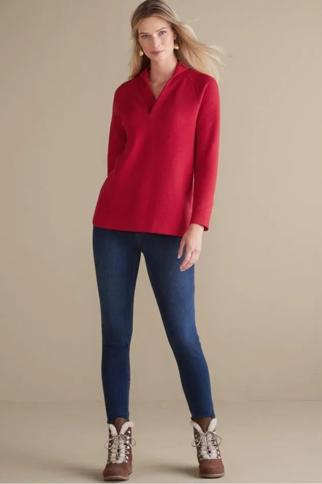 Women Macie Pullover Sangria Red Soft Surroundings Tops Women Macie Pullover Sangria Red Soft Surroundings Tops