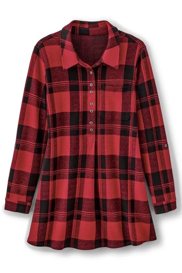 Women Mad About Plaid Top Charcoal Plaid Soft Surroundings Tops Women Mad About Plaid Top Charcoal Plaid Soft Surroundings Tops