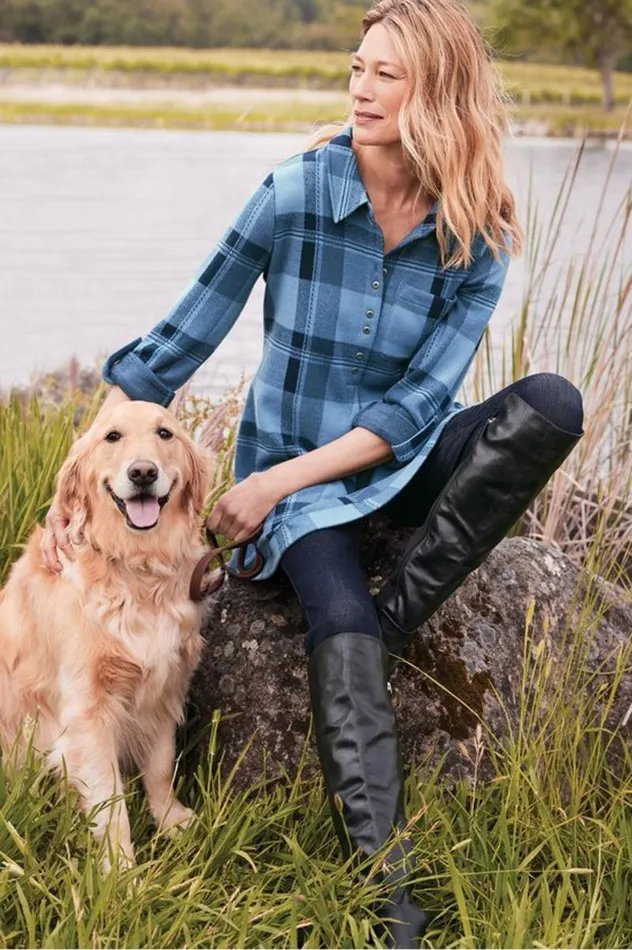 Women Mad About Plaid Top Charcoal Plaid Soft Surroundings Tops Women Mad About Plaid Top Charcoal Plaid Soft Surroundings Tops