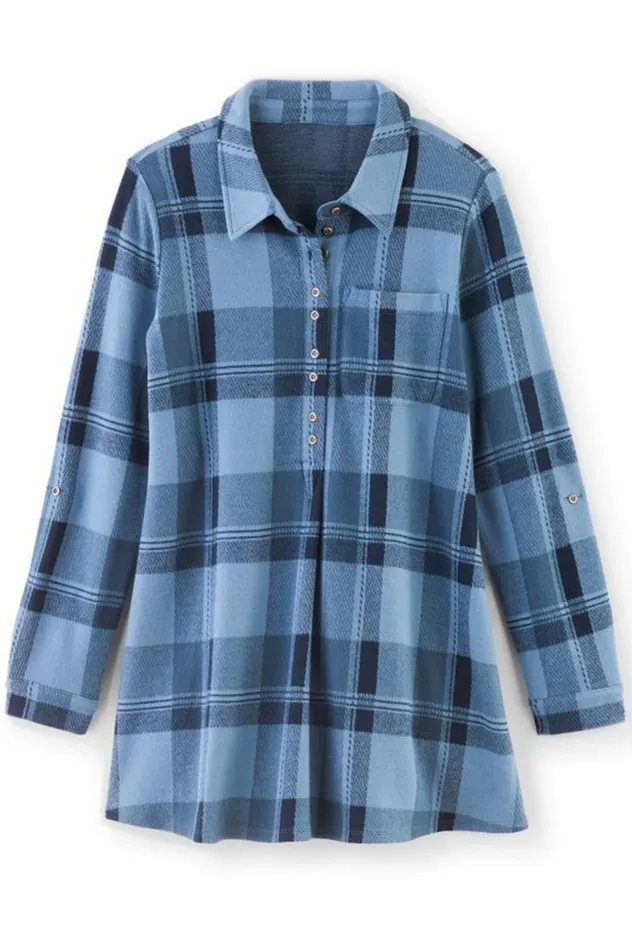 Women Mad About Plaid Top Charcoal Plaid Soft Surroundings Tops Women Mad About Plaid Top Charcoal Plaid Soft Surroundings Tops