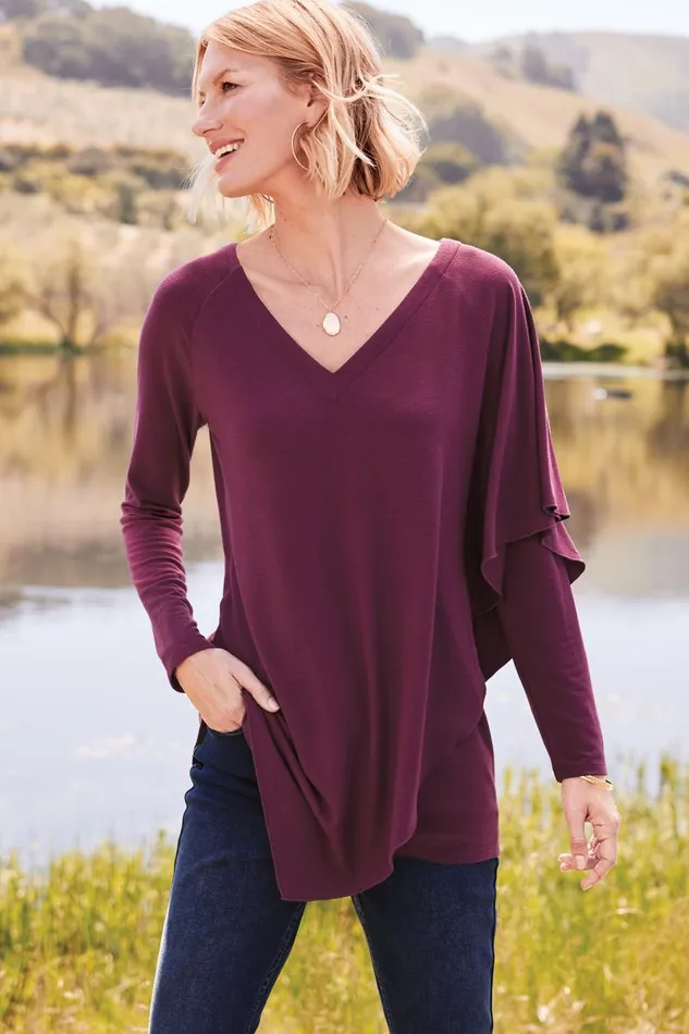 Women Madeline Tunic Black Soft Surroundings Tops Women Madeline Tunic Black Soft Surroundings Tops
