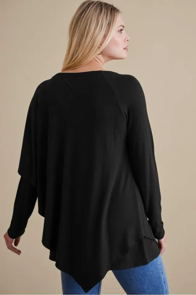 Women Madeline Tunic Black Soft Surroundings Tops Women Madeline Tunic Black Soft Surroundings Tops