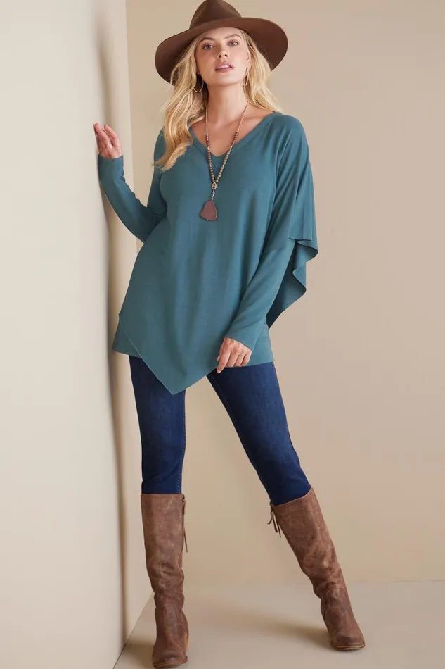 Women Madeline Tunic Black Soft Surroundings Tops Women Madeline Tunic Black Soft Surroundings Tops