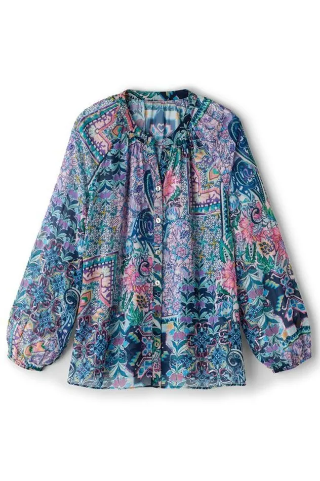 Women Maisie Long Sleeve Top Safi Tapestry Soft Surroundings Tops Women Maisie Long Sleeve Top Safi Tapestry Soft Surroundings Tops