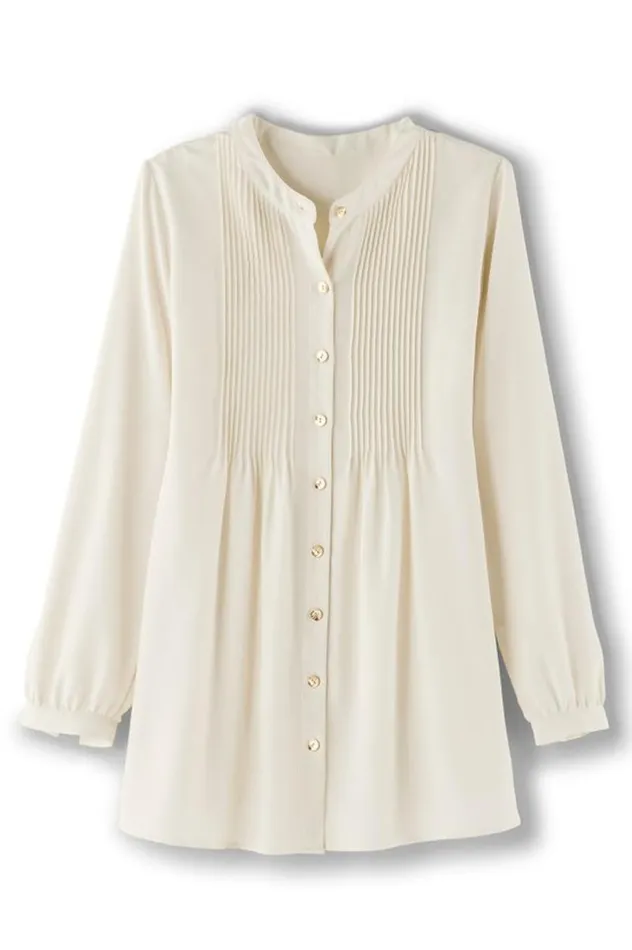 Women Makara Button Tunic Ivory Pearl Soft Surroundings Tops Women Makara Button Tunic Ivory Pearl Soft Surroundings Tops