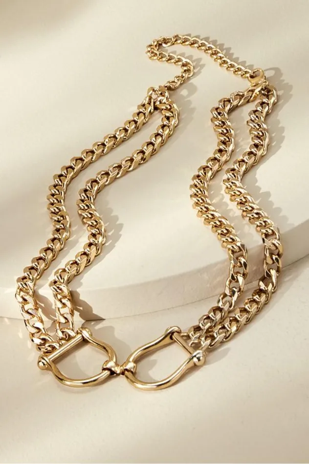 Women Manon Double Chain Belt Gold Soft Surroundings Belts