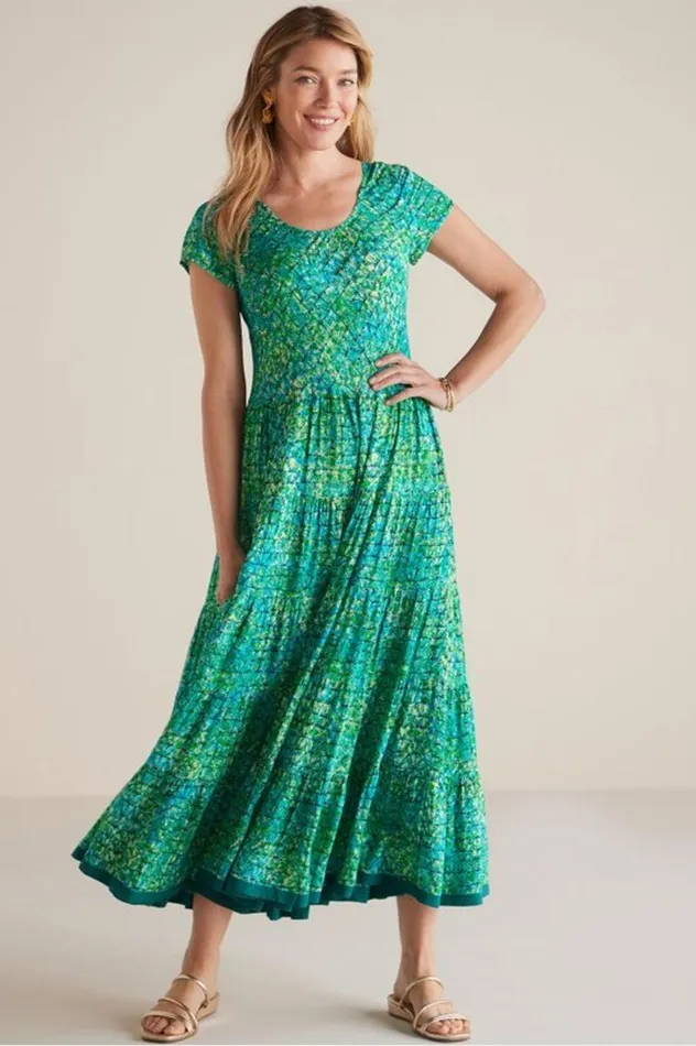 Women Mariana Dress Green Geo Batik Soft Surroundings Dresses Women Mariana Dress Green Geo Batik Soft Surroundings Dresses