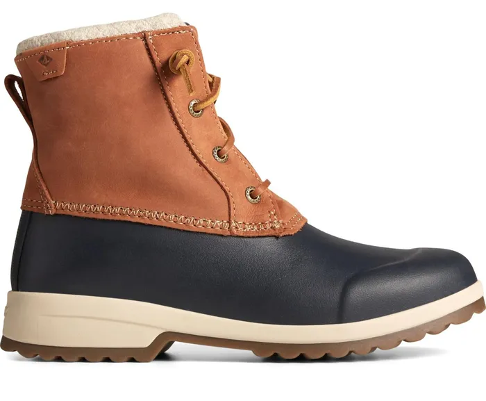 Women Maritime Repel Thinsulate Waterproof Snow Boot TanNavy Sperry Boots