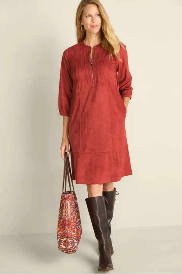 Women Martine Faux Suede Dress Bossa Nova Soft Surroundings Dresses