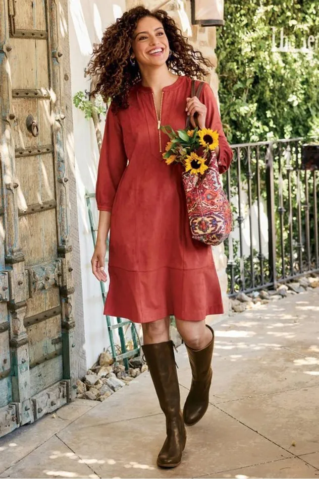 Women Martine Faux Suede Dress Bossa Nova Soft Surroundings Dresses