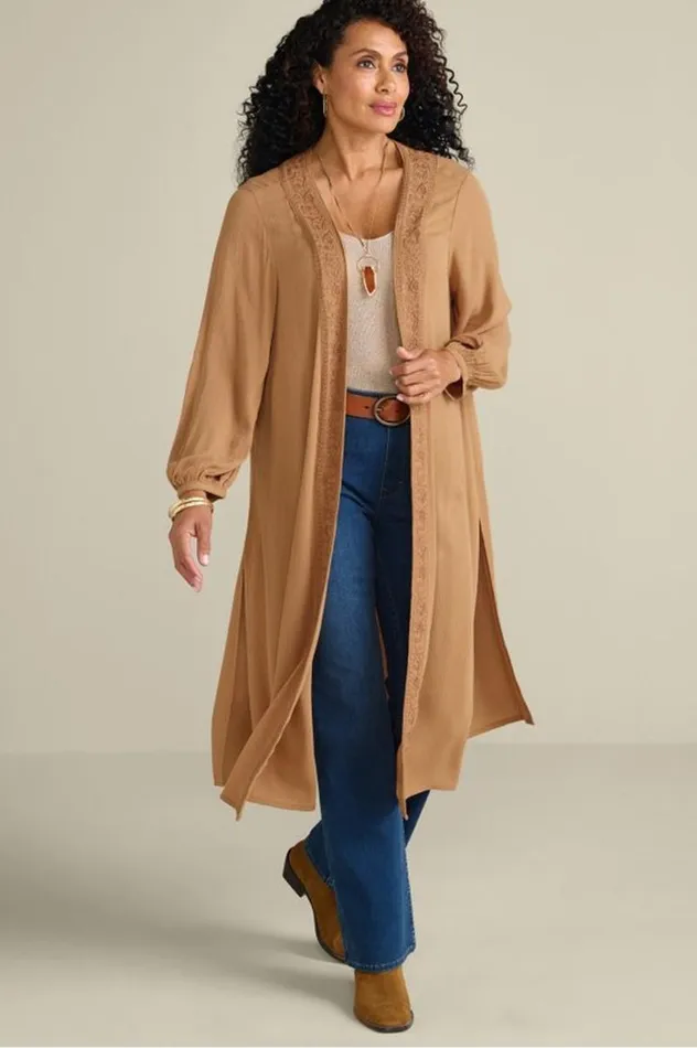 Women Megara Gauze Topper Brown Sugar Soft Surroundings Toppers